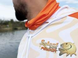 Hanorac Select Baits Feeder Long Sleeve Hoodie UPF 50+ White and Orange