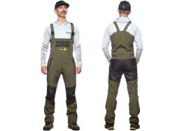 Salopeta Select Baits New Wave Softshell Fleece Insulated Green/Black Bib'n'Brace