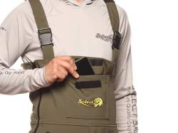 Salopeta Select Baits New Wave Softshell Fleece Insulated Green/Black Bib'n'Brace