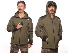 Jacheta Select Baits New Wave Softshell Fleece Insulated Green/Black Jacket