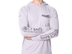 Hanorac Select Baits UV Long Sleeve Hoodie UPF 50+ Light Grey