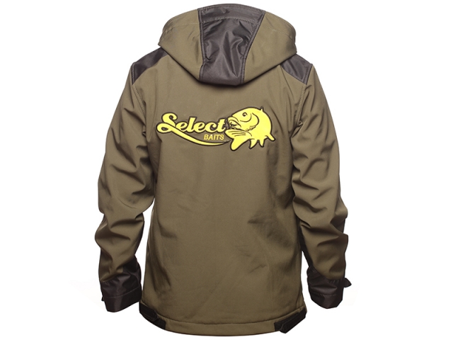 Select Baits New Wave Softshell Fleece Insulated Green/Black Jacket